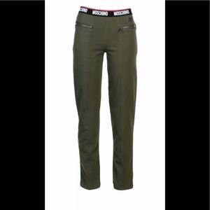 Moschino new with tags sweatpants, military color.